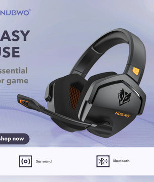 NUBWO G06 Dual Wireless Gaming Headset with Microphone for PS5, PS4, PC, Mobile, Switch, 2.4GHz Bluetooth 5.3 Gaming Headphones