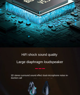 Q71 TWS Bone Conduction Bluetooth Earphones HiFi Stereo Ear Clip Earbud Sports Wireless Headphones Mini Noise Cancelling Headset