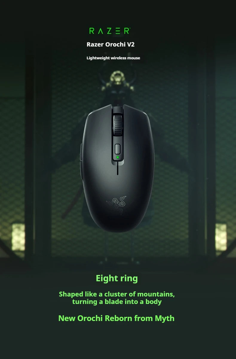 Razer Orochi V2 Wireless Bluetooth Mouse Lightweight 2 Wireless Modes 5g Mice Advanced 18k Dpi Optical Sensor Pc Gaming Mouse