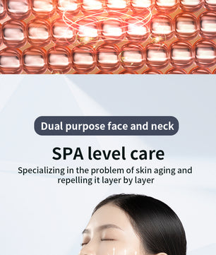 Facial And Neck Lifting Device 3 Colors Led Photon Therapy Skin Tighten Reduce Double Chin Anti Wrinkle Neck Face Beauty Device