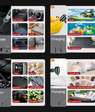 100W Small Portable Vacuum Cleaner 16000PA Foldable High Power Cordless Handheld Vacuum Cleaner Brushless Motor Rechargeable Car