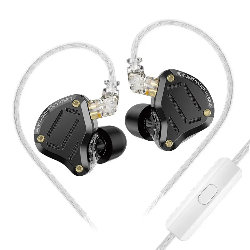 KZ ZS10 Pro 2 in Ear Metal Earphone HIFI Bass Earbud 4-Level Tuning Switch Headphone 2PIN Cable ZS10PRO2 ZSNPRO AS16PRO