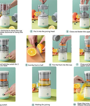 New Portable Home Juicer Fruit Juice Extractor, USB RechargeableElectric