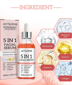 5 In 1 Fade fine lines Firming Face Serum Moisturizing brightning Vitamin C