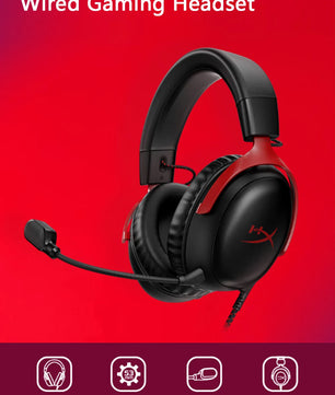 HyperX Cloud 3 III Wired Gaming Headset eSports Professional Head Mounted Headphone For PC PS4 PS5 Xbox Switch Accessories