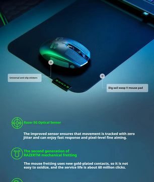 Razer Orochi V2 Wireless Bluetooth Mouse Lightweight 2 Wireless Modes 5g Mice Advanced 18k Dpi Optical Sensor Pc Gaming Mouse