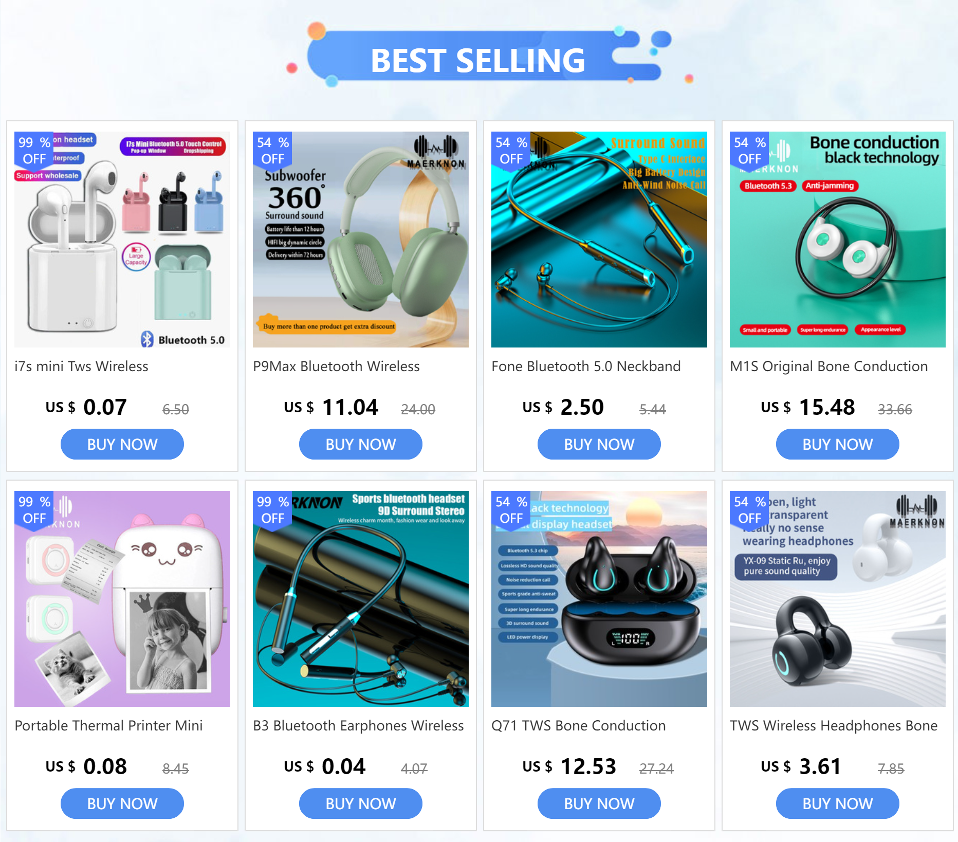 Q71 TWS Bone Conduction Bluetooth Earphones HiFi Stereo Ear Clip Earbud Sports Wireless Headphones Mini Noise Cancelling Headset