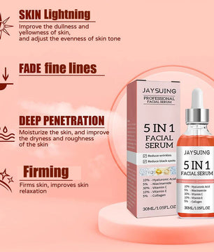 5 In 1 Fade fine lines Firming Face Serum Moisturizing brightning Vitamin C