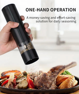 New Rechargeable Electric Salt and Pepper Grinder Adjustable Coarseness Large Capacity Auto Spices Grinders Kitchen Cooking Tool