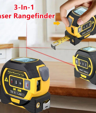 3-in-1 Laser Tape Measure – High-Precision Rangefinder