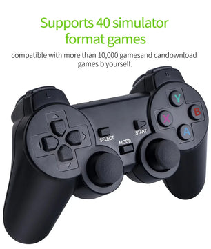 M8+64 Game Console Built-in 20000 + 64GB Two-person Wireless Controller 2.4G Stick 4K HD PS1 GBA Video Children's Christmas Gift