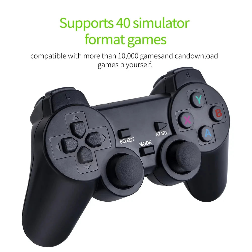 M8+64 Game Console Built-in 20000 + 64GB Two-person Wireless Controller 2.4G Stick 4K HD PS1 GBA Video Children's Christmas Gift