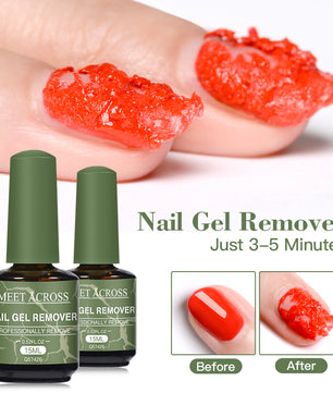 MEET ACROSS 15ml Magic Fast Nail Gel Polish Remover Clean UV Soak