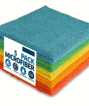 5/10/20pcs Kitchen Towel, Ultra-fine Fiber Light Gray Cleaning Cloth Set, Absorbent, Soft And Stain-removing Cloth