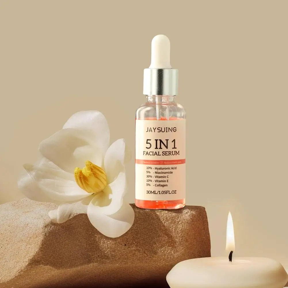 5 In 1 Fade fine lines Firming Face Serum Moisturizing brightning Vitamin C