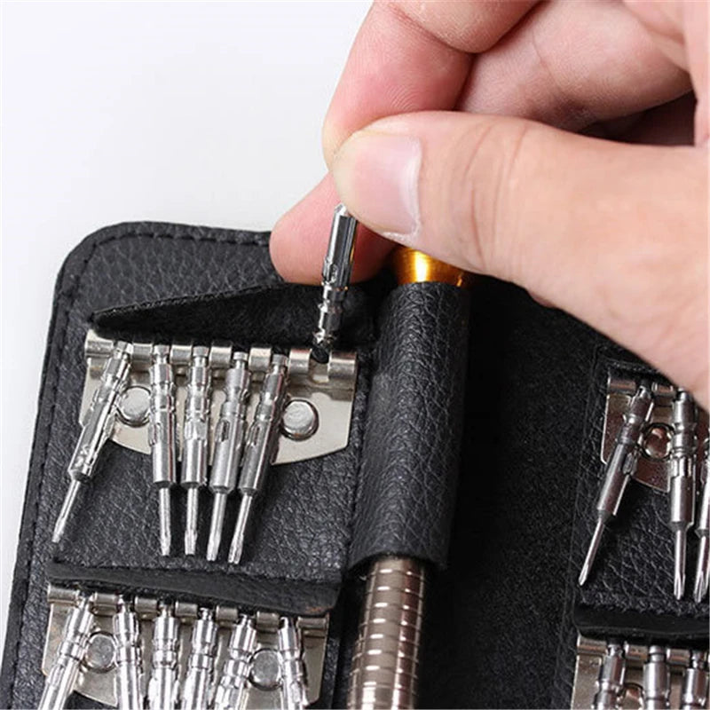 25 PCS Magnetic Screwdriver Set Multi-function Hand Tool Precision Phone  Camera Repair Torx Hex Screw Driver Bits Kits Bag