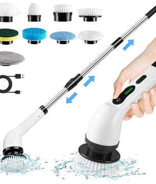 Cordless Spin Scrubber Electric Multipurpose Cleaning Brush for Kitchen Bathroom Toilet - Household Hair Brushes And Mops