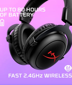 HyperX Cloud II Core Wireless Headset Gaming USB for PC Windows Computer Gamer Detachable Noise Cancelling Microphone DTS Headph