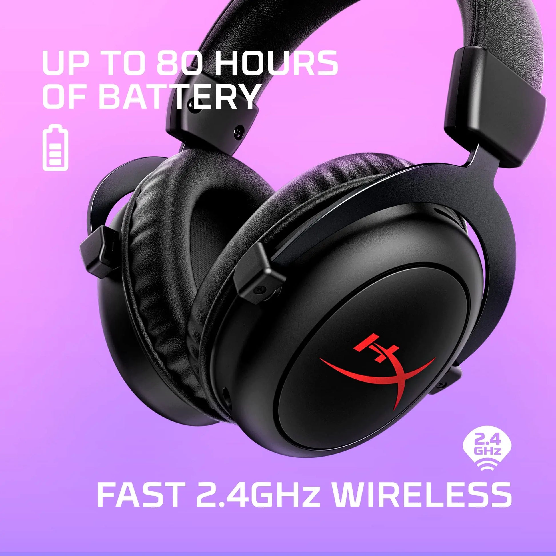 HyperX Cloud II Core Wireless Headset Gaming USB for PC Windows Computer Gamer Detachable Noise Cancelling Microphone DTS Headph
