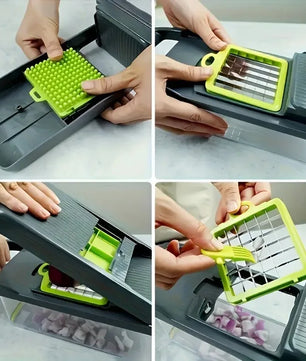 14Set of multifunctional grater, potato shredded vegetables, dicing, handy gadget slicer, kitchen for home, lazy shredding