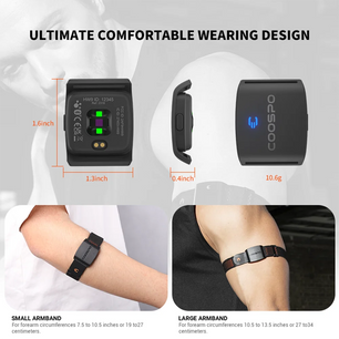 COOSPO HW9 Armband Heart Rate Monitor with HR Zones/Calories HRM Sensor for Fitness Cycling BLE5.0 ANT+ for Peloton,Zwift,Wahoo