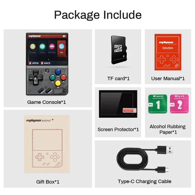NEW Miyoo mini + Miyoomini Plus 3.5'' IPS OCA Portable 128GB Video Game Consoles ARM-Cortea-A7 3000mAh Support More Retro Game