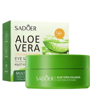 60pcs Aloe Vera Collagen Eye Mask Anti Dark Circles Eyes Bags Moisturizing