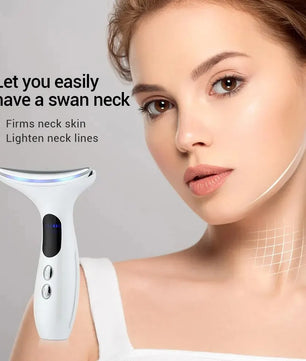 EMS Microcurrent Chin Lifting Face Neck Beauty Device LED Photon Firming Rejuvenation Anti Wrinkle Skin Care Facial Massager