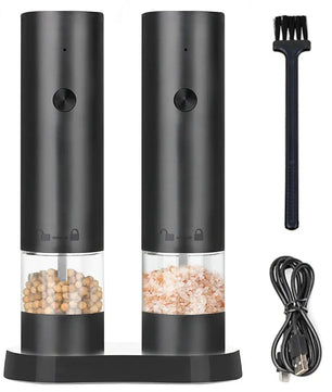 New Rechargeable Electric Salt and Pepper Grinder Adjustable Coarseness Large Capacity Auto Spices Grinders Kitchen Cooking Tool