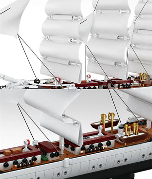 Sailboat Building Toys For Kids 1672pcs 66cm White Swan Sailing Ship Building Blocks MOC Bricks Educational Toys Home Decoration