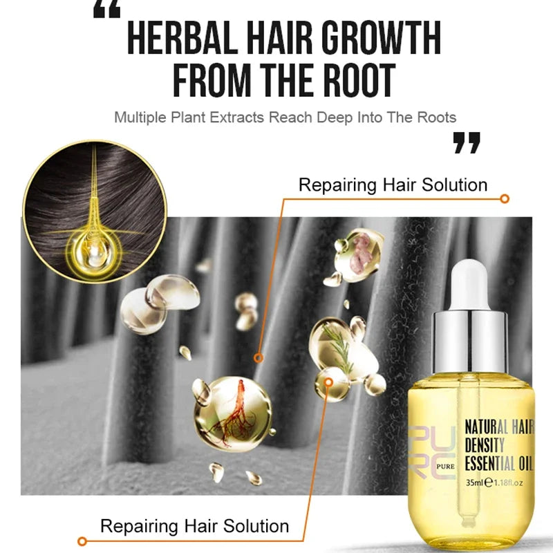 PURC Ginger Hair Growth Oil Fast Hair Loss Treatment Smoothing Repair