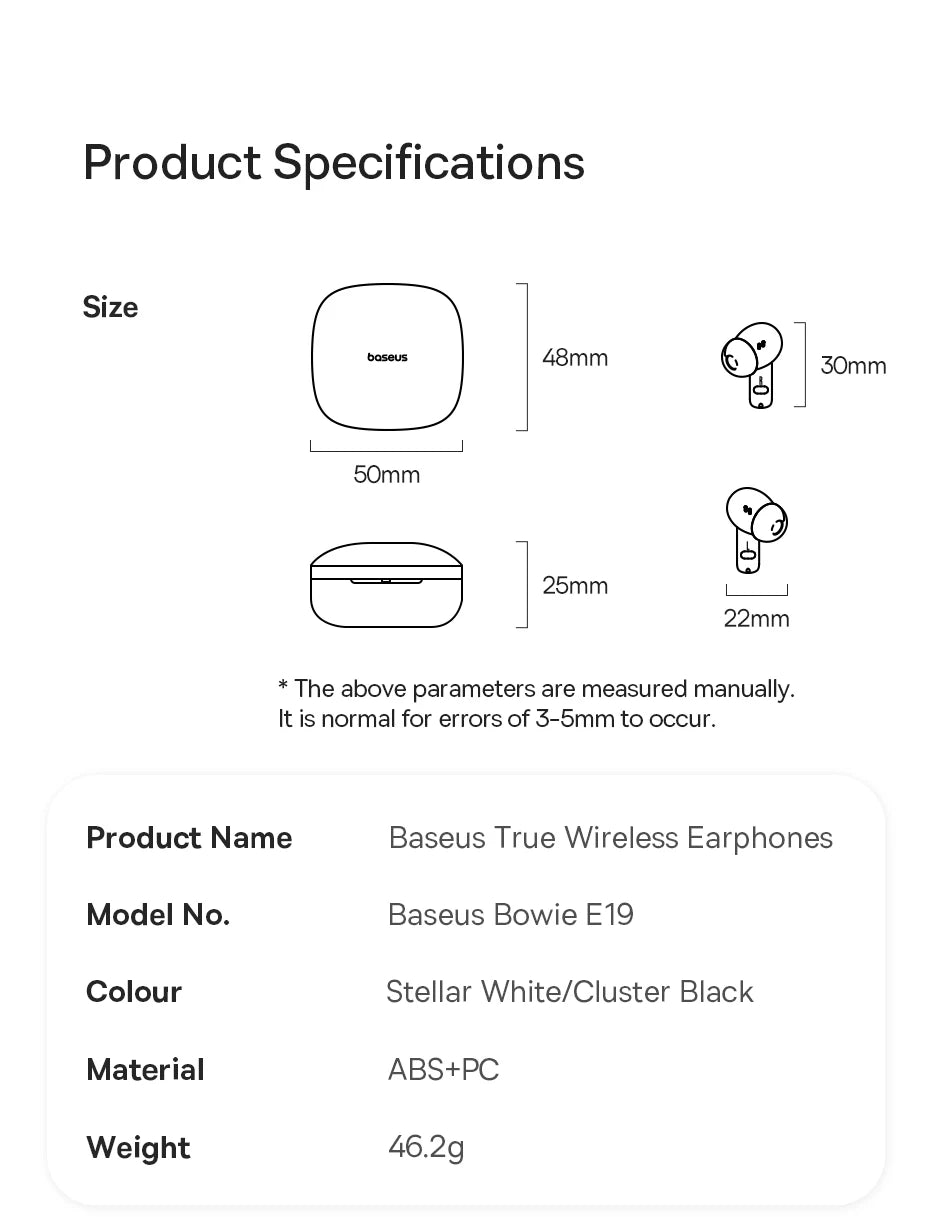 Baseus Bowie E19 Wireless Earphones