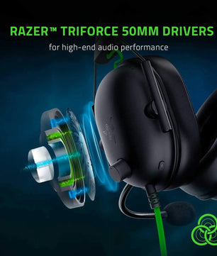 Razer BLACKSHARK V2 X Headphones E-sports Game Headset with Microphone 7.1 Surround Sound Video Gaming Earphone Wired for PC PS5