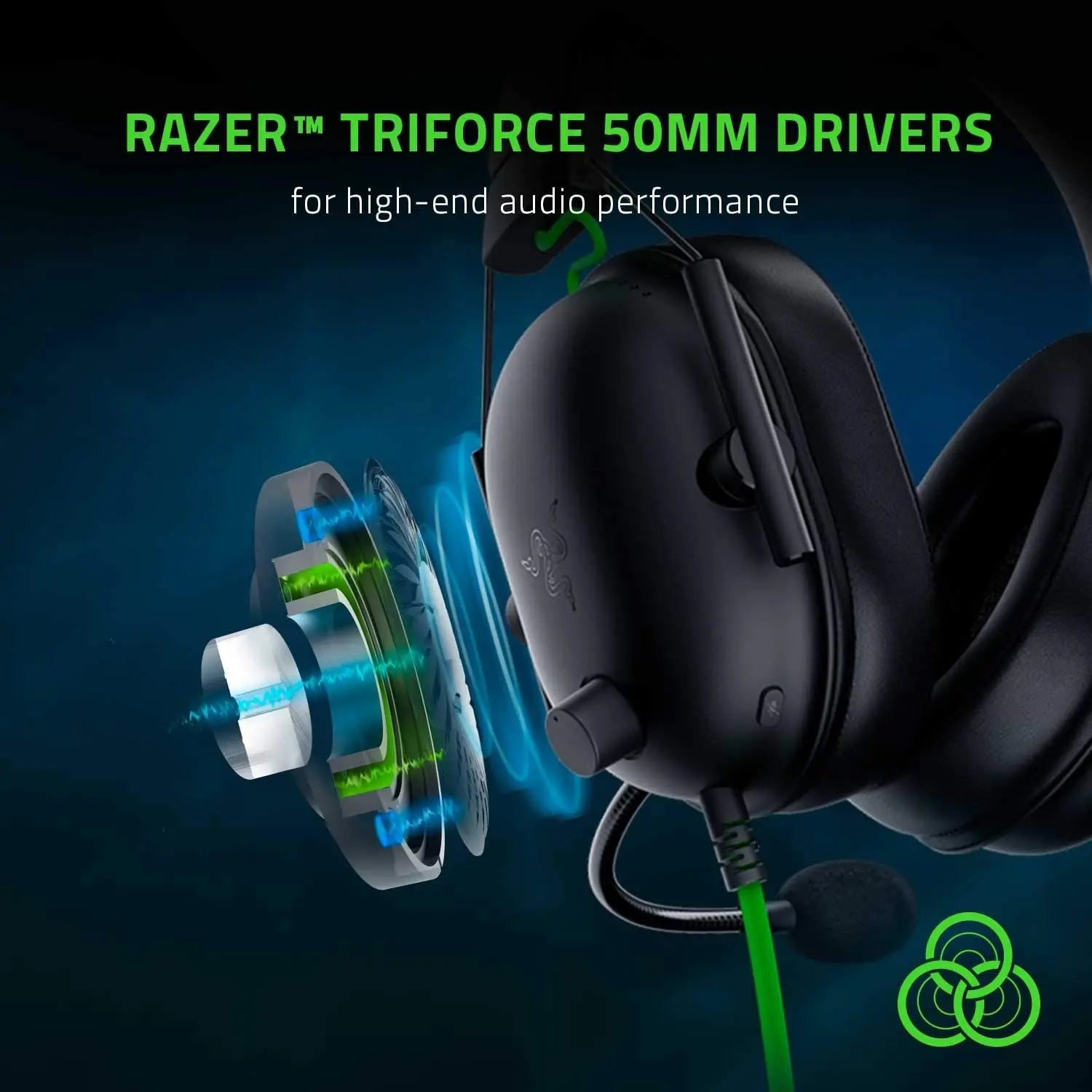 Razer BLACKSHARK V2 X Headphones E-sports Game Headset with Microphone 7.1 Surround Sound Video Gaming Earphone Wired for PC PS5