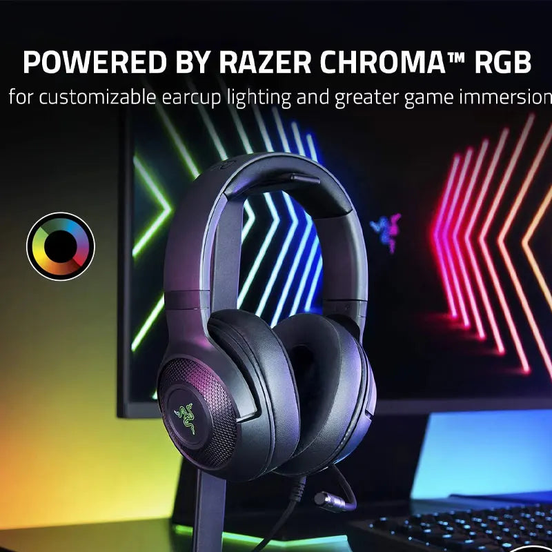 Razer Kraken V3 X - Wired USB Gaming Headset ,HyperClear Cardioid Microphone, 7.1 Surround Sound, RGB Chroma