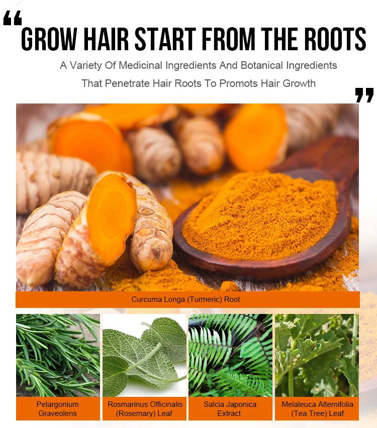 PURC Ginger Hair Growth Oil Fast Hair Loss Treatment Smoothing Repair