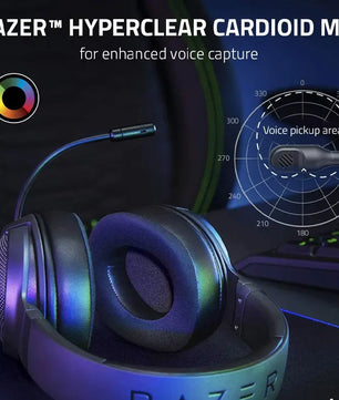 Razer Kraken V3 X - Wired USB Gaming Headset ,HyperClear Cardioid Microphone, 7.1 Surround Sound, RGB Chroma