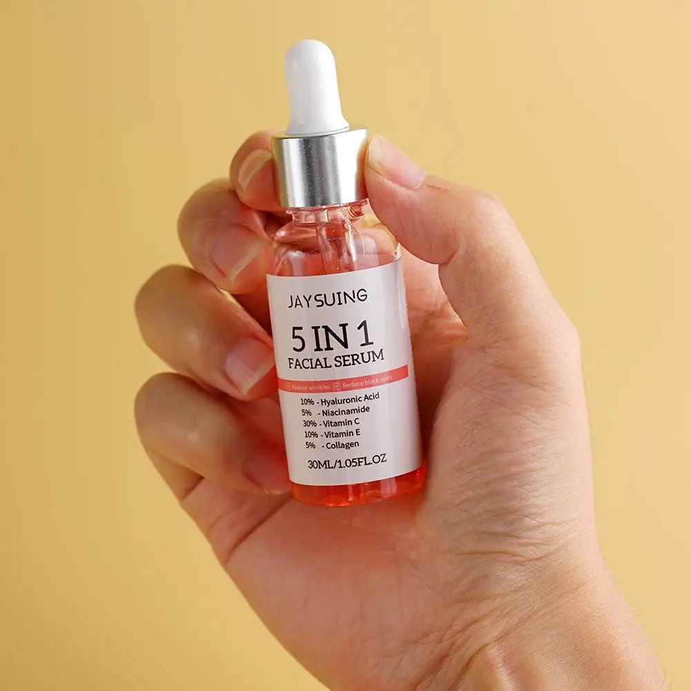 5 In 1 Fade fine lines Firming Face Serum Moisturizing brightning Vitamin C