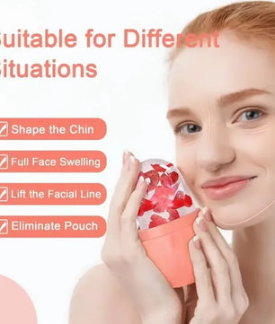 Ice Face Roller Facial Lifting Contouring Tools Silicone Ice Cube Trays Ice Globe Balls Eye Face Massager Beauty Skin Care Tools
