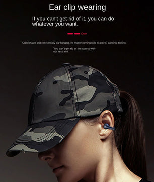 Q71 TWS Bone Conduction Bluetooth Earphones HiFi Stereo Ear Clip Earbud Sports Wireless Headphones Mini Noise Cancelling Headset