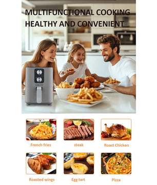 Multifunctional Air Fryer Home 5.5L Smokeless Low Fat High Power Electric Roast Chicken & French Fries Healthy