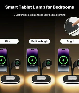 Magnetic 3 in 1 Wireless Charger For iPhone 16 15 14 13 12 Pro Max Fast Wireless Charging Station For Apple Watch 9 /AirPods Pro