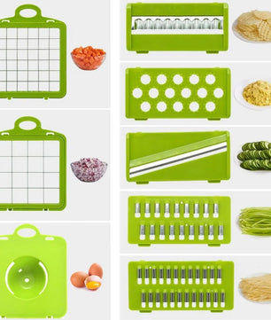 14Set of multifunctional grater, potato shredded vegetables, dicing, handy gadget slicer, kitchen for home, lazy shredding