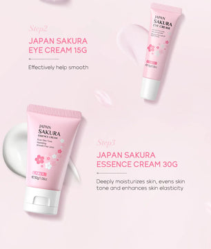 3pcs/set LAIKOU Vitamin C 24K Golden Sakura Skin Care Sets Face Cream