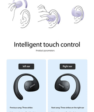 Translator MINISO X15Pro 5.4 Bluetooth Headset Translation Earphones Wireless Headphones Office Travel,ASMR Headset APP
