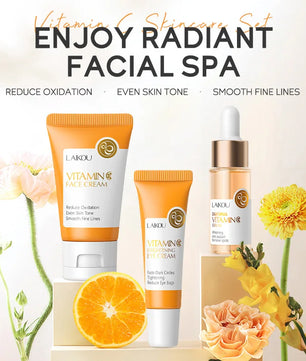 3pcs/set LAIKOU Vitamin C 24K Golden Sakura Skin Care Sets Face Cream