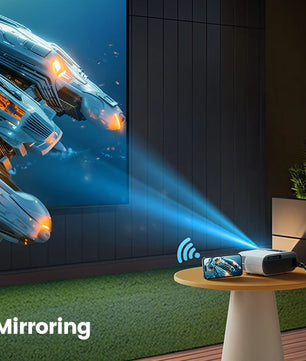 TOPTRO Mini Projector Full HD Support 1080P 16000 Lumens Auto Keystone WiFi Bluetooth Video Projector Portable Home Theater