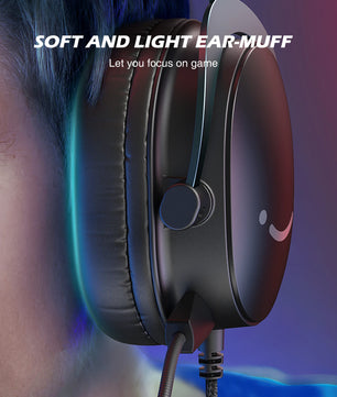 FIFINE Headset,3.5 mm jack&USB Headphone with 7.1 Surround Sound/volum contral/Mute switch for PC/MAC/PS4/PS5 Mixer-H9