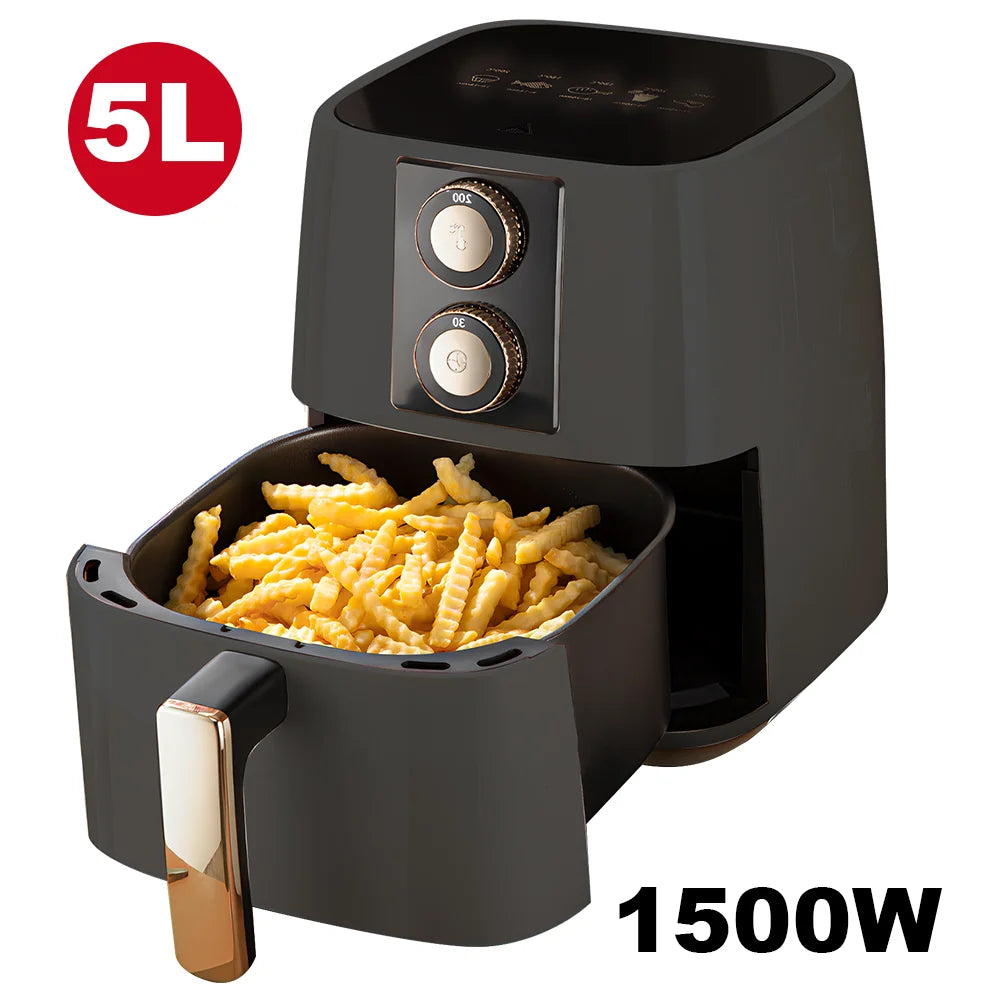 5L air fryer 1500W 220-240V Electric Fryer Air Fryer Home Oil-Free air fryer temperature adjustment 30 Minute Timer