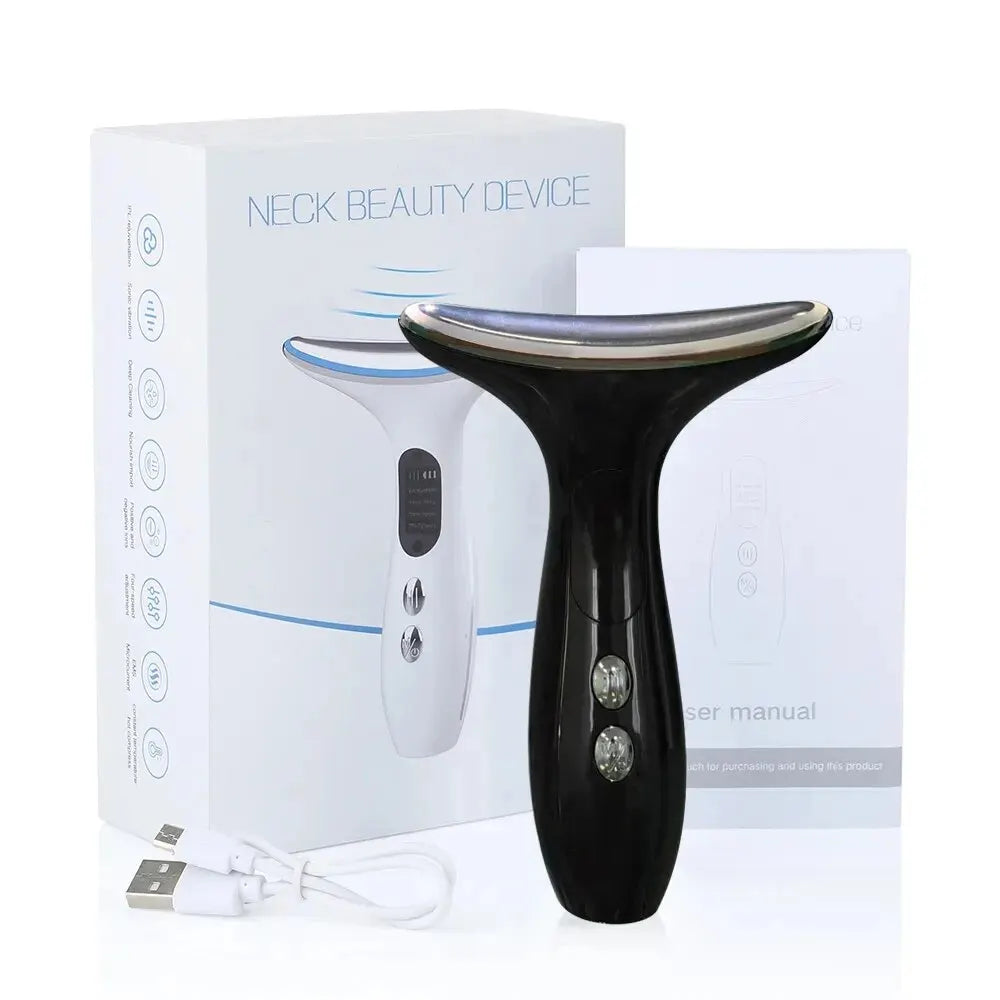 EMS Microcurrent Chin Lifting Face Neck Beauty Device LED Photon Firming Rejuvenation Anti Wrinkle Skin Care Facial Massager